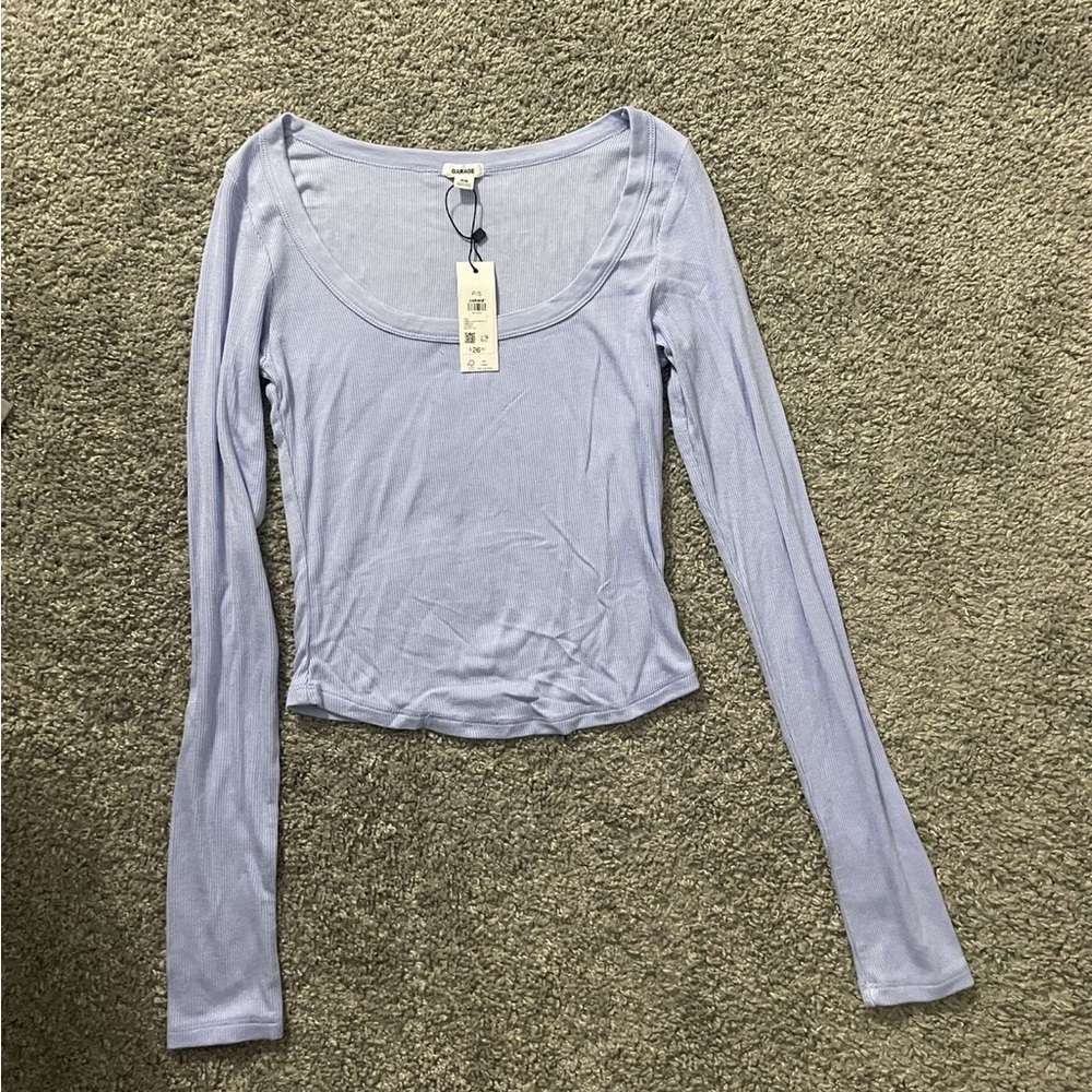 Garage scoop neck long sleeve.